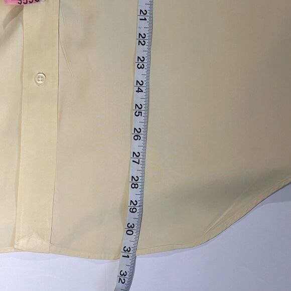 Ralph Lauren Button Down Mens XL Classic Fit Silk Blend Long Sleeve Yellow - Picture 6 of 16